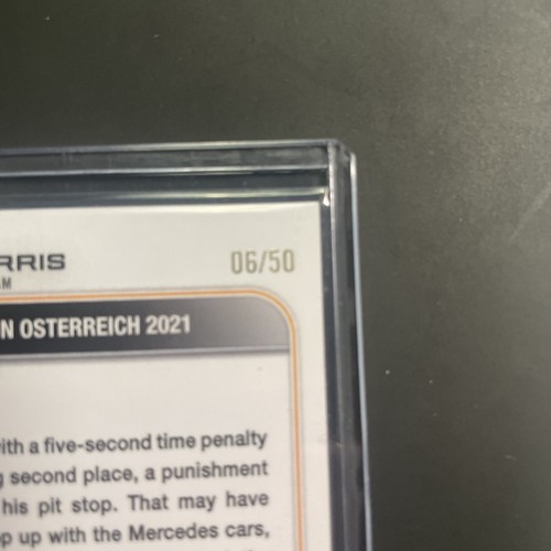 2022 Topps Chrome F1 Lando Norris Gold Checkboard McLaren F1 #181 #06/50 - Bild 7 von 7