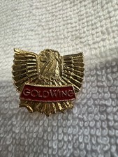 Vintage 70s Honda GoldWing Motorcycle Biker Hat Lapel Vest Pin Badge Eagle Crest