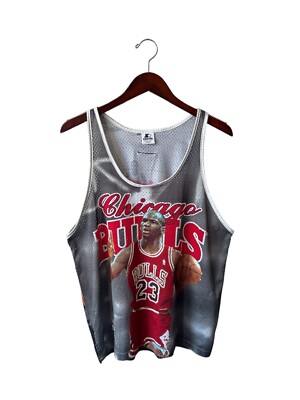 vintage chicago bulls starter white hot michael jordan tank