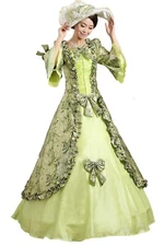 Victorian Rococo Exquisite Handcrafted Marie Antoinette-Inspired Court Ball Gown