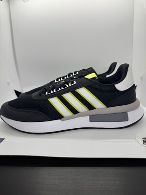 Adidas Retroset Sneaker Black Solar Yellow Mens Size 11 New FW4772