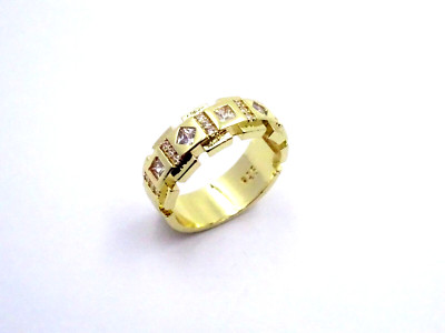 Damen Ring 925 Sterlingsilber 18 Karat vergoldet funkelnde Zirkonia Trendig Chic