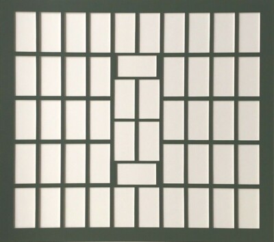 50 STANDARD SIZE CIGARETTE CARD MOUNTS 48V/2H or 2V/48H - In Green or  Maroon