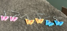 Unbranded Set Of 3 Dangle Butterfly Earrings