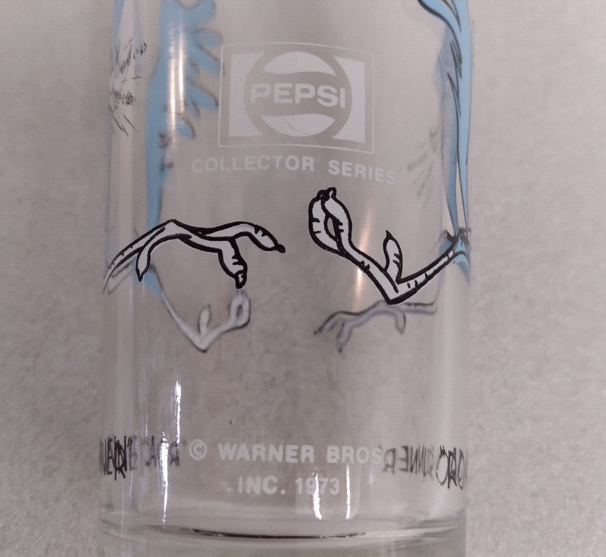 Road Runner Glass PEPSI Vintage 1973 Collector Series Warner Bros