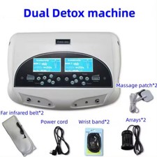 Dual Detox Foot Bath Machine Professional Spa Ionic  2 Round Arrays 2 Belts