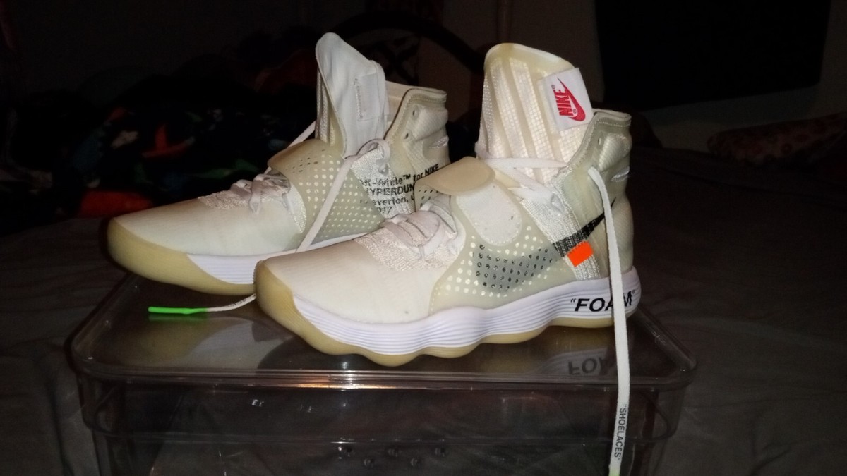 nike react hyperdunk foam off white