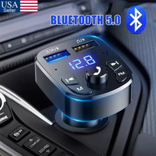 Bluetooth 5.0 Car Wireless FM Transmitter Adapter 2USB PD Charger AUX Hands-Free