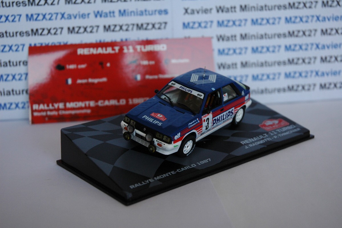 Rally Car Monte Carlo 1987 Renault 11 Turbo J.Ragnotti #3 1 Rally Car Monte Carlo 1987 Renault 11 Turbo J.Ragnotti #3 1