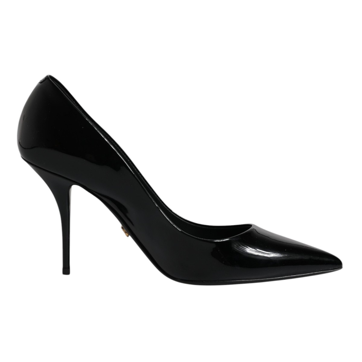 靴 Dolce & Gabbana pointed toe shoes 7 DOLCE & GABBANA Shoes Black Patent Leather High Heels Pumps