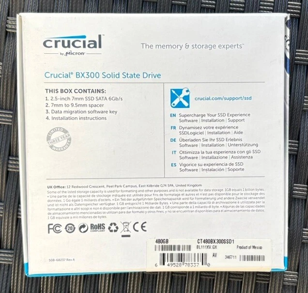 Crucial BX300 480GB SSD - Neu & Original verpackt - Bild 2 von 2