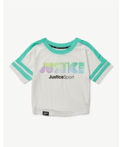 Justice Girl's J-Sport Active Blocked T-Shirt, Sizes XL PLUS (16P/18P) - Picture 4 of 8
