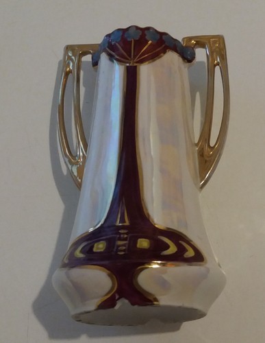 Jugendstil Porzellan Vase mit Modell Nummer um 1900 - Bild 4 von 10