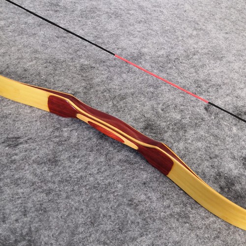 15-50lbs Traditional Recurve Bow Wooden Longbow Tartar Archery Hunting Target - Picture 6 of 12
