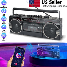 Cassette Radio Player MP3  Recorder AM/FM/SW/SD Retro Portable Bluetooth Audio