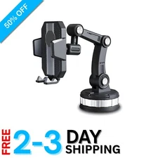 Universal Suction Cup Phone Mount for Dashboard & Windshield - Adjustable & Safe