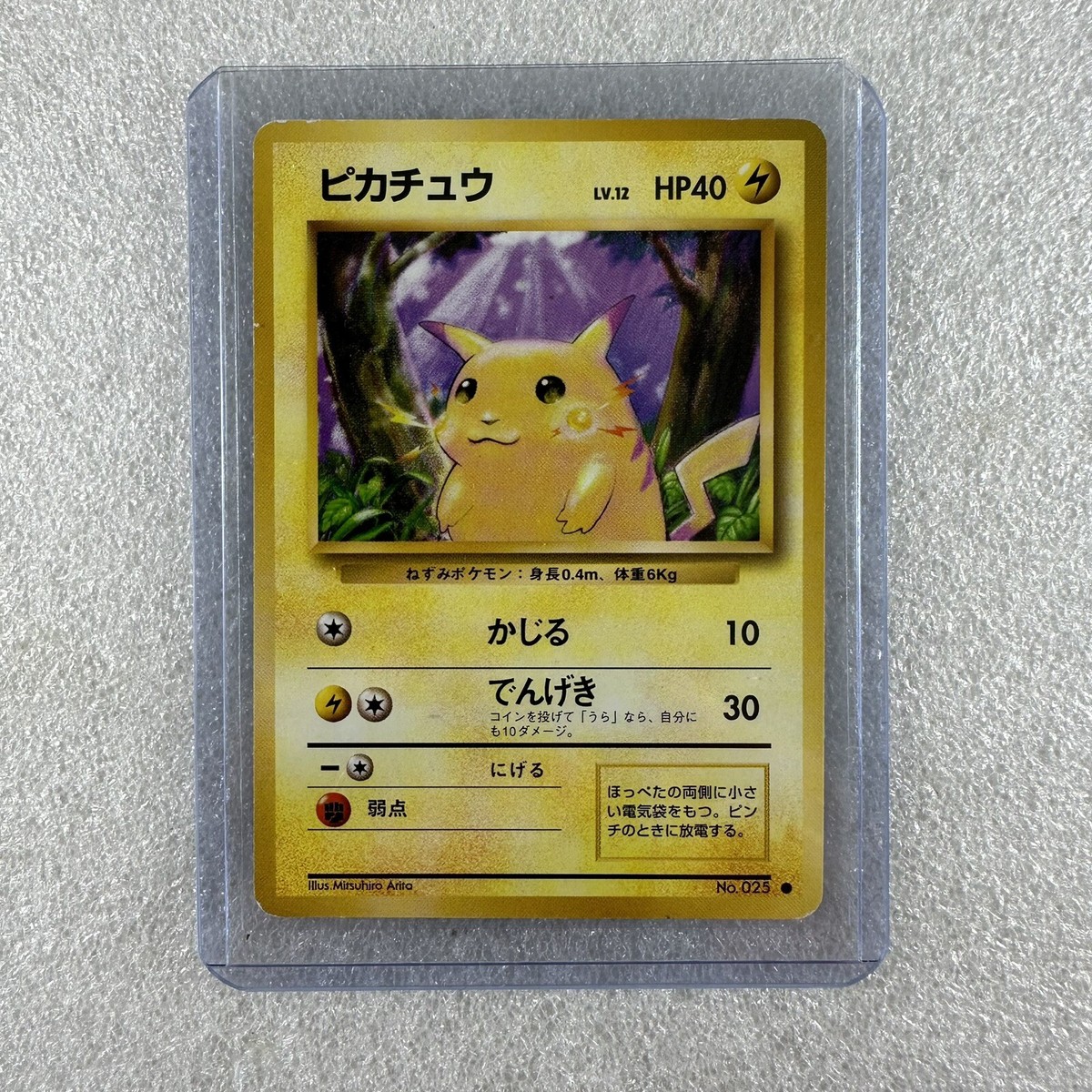 Pokemon Card Japanese Pikachu No.025 Lv.12 Old Back Base Set Pokemon Card Japanese Pikachu No.025 Lv.12 Old Back Base Set