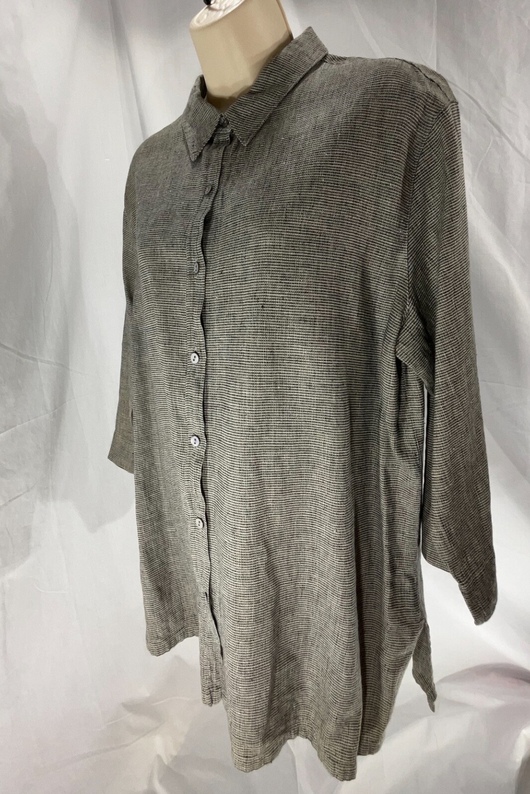 Chicos Design Button Down Collared Top white blac… - image 7