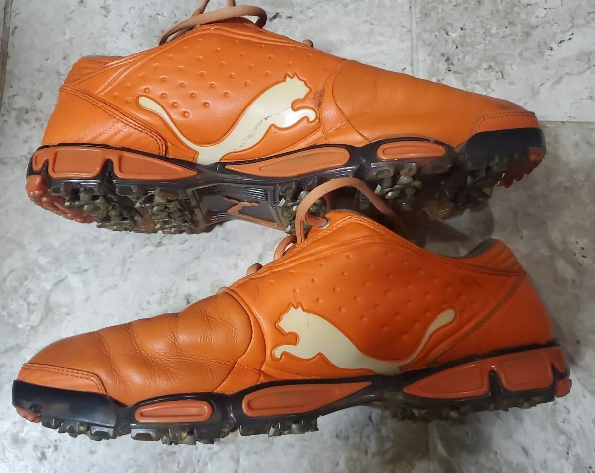 Orange puma golf clearance shoes