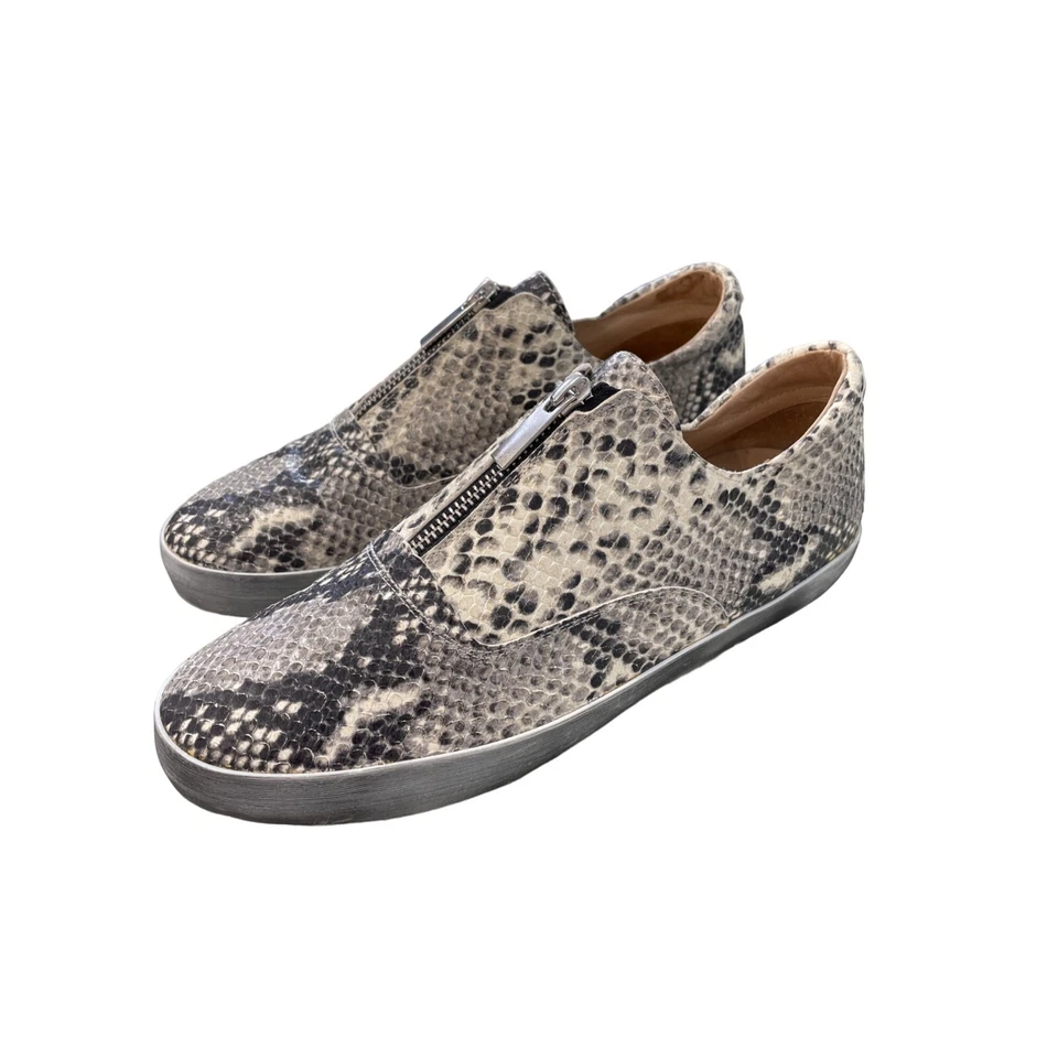 Zapatillas deportivas Sesto Meucci con estampado de pitón para mujer 9 gris crema estampado de serpiente informales con cremallera Foto 2 de 4