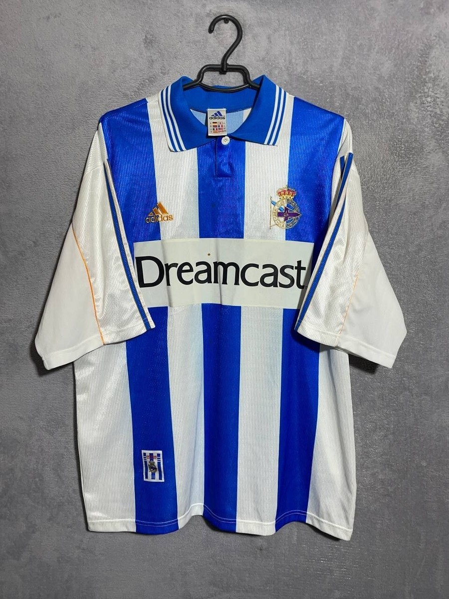 Maillot Rétro Deportivo La Corogne Dreamcast - Taille M - Domicile Rayé - Occasion