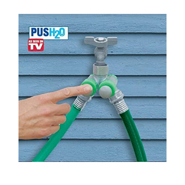 Push H2O Dual Hose Connector Spigot Attachment EBay