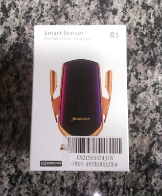 Smart Sensor Car Wireless Charger R1 Simple Fast Automatic Phone Holder.