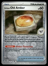 Antique Old Amber Reverse Holo NM 154/165 Scarlet & Violet 151 Pokemon Card