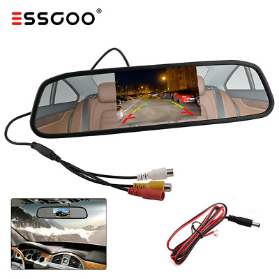 ESSGOO 4.3'' TFT Rückspiegel Monitor Bildschirm Für Rückfahrkamera Einparkkameras