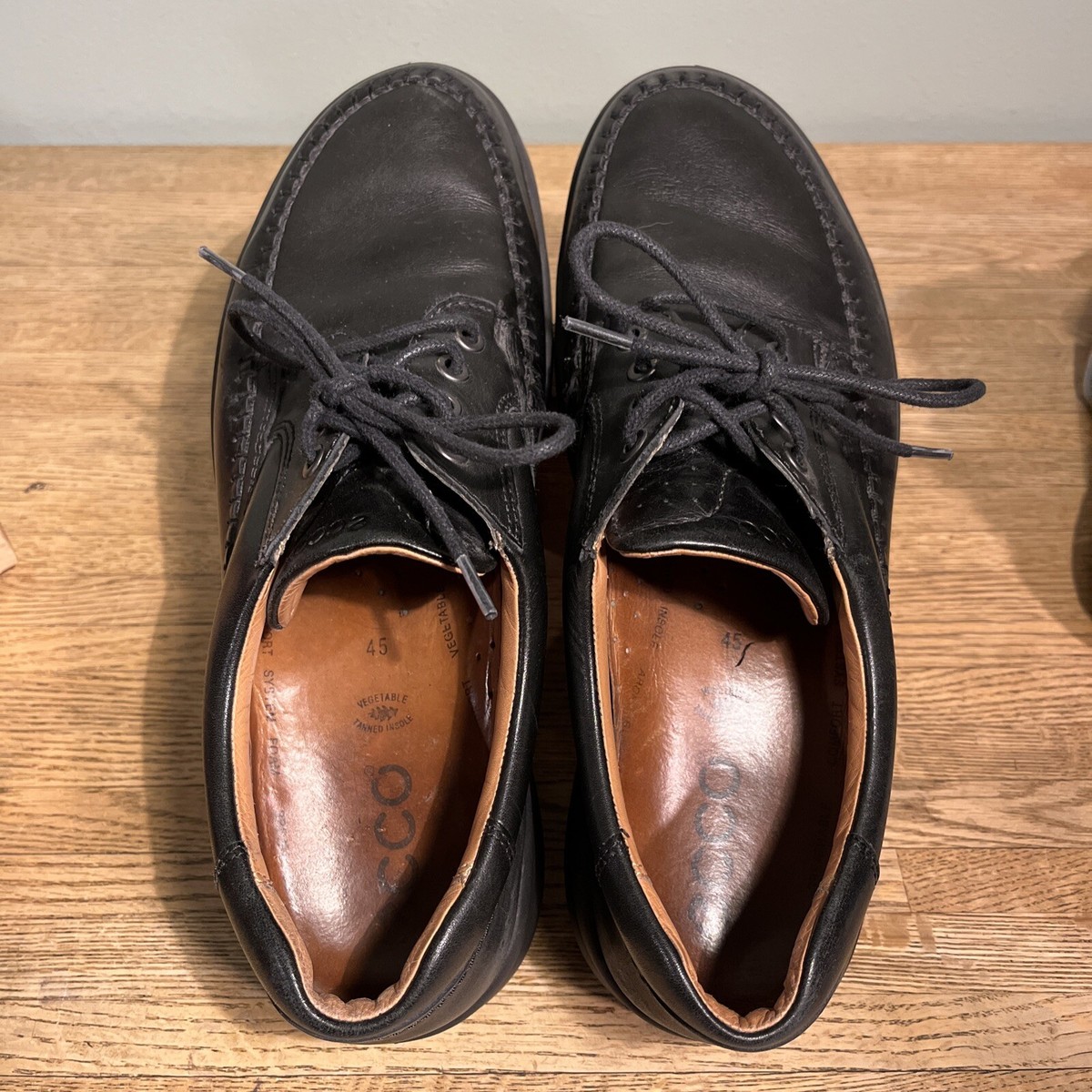 Ecco Seawalker Casual Walking Shoes Black Leather Mens Size EU 46 Mens Ecco Casual “Seawalker” Walking Shoes Size EU 39 US 6.5  main image 2