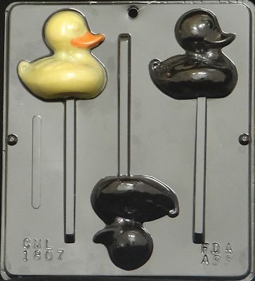 Duck Lollipop Chocolate Candy Mold Easter  1807 NEW