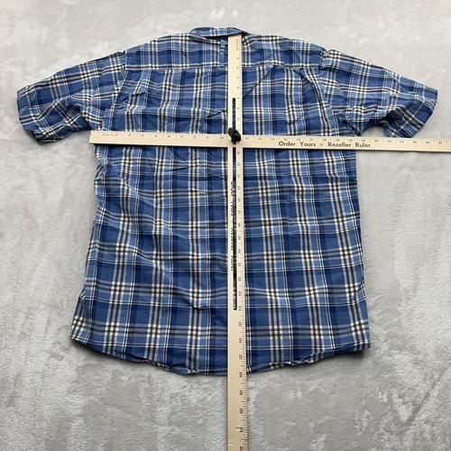 Arturo Calle Shirt Mens Small S Blue Plaid Button Down Casual Short Sleeve - 第 8/12 張圖片