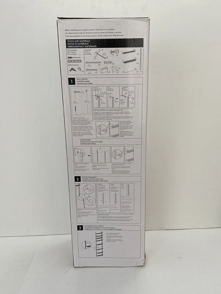 ClosetMaid 1233 18 pulgadas ajustable 8 niveles pared y puerta estante organizador blanco Foto 3 de 4