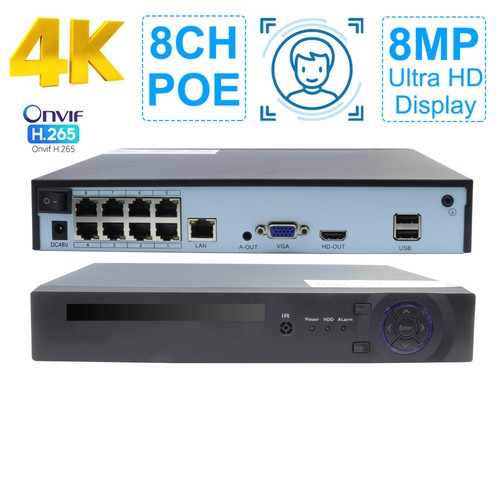 8MP 4K Ultra HD Aufnahme POE Überwachungskamera 8CH NVR Nachtsicht H.265+ - Bild 2 von 20