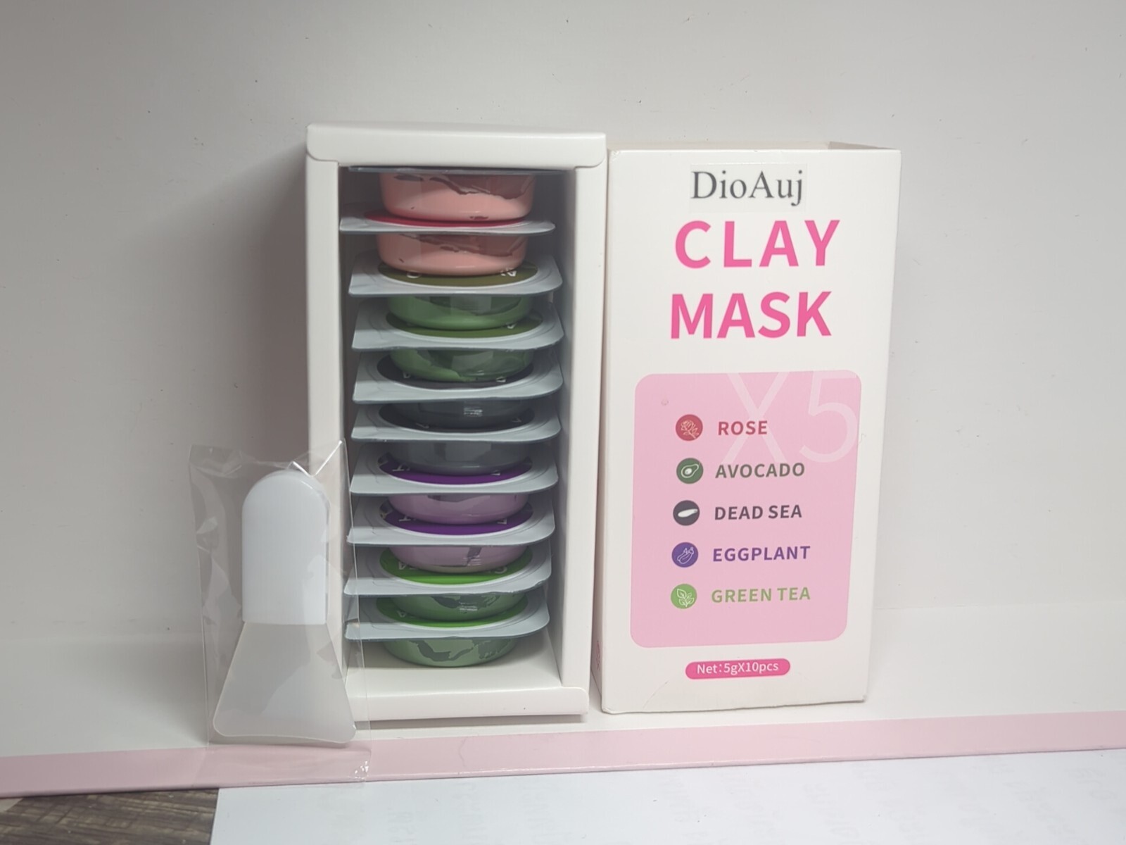 10-Piece Clay Mask Set – Deep Cleansing, Hydrating & Brightening – 5g Each-image