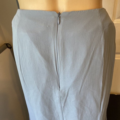 Adrianna Papell Occasions Womens 10P Silk Blue Midi Skirt Largenllook Layer - Picture 6 of 9