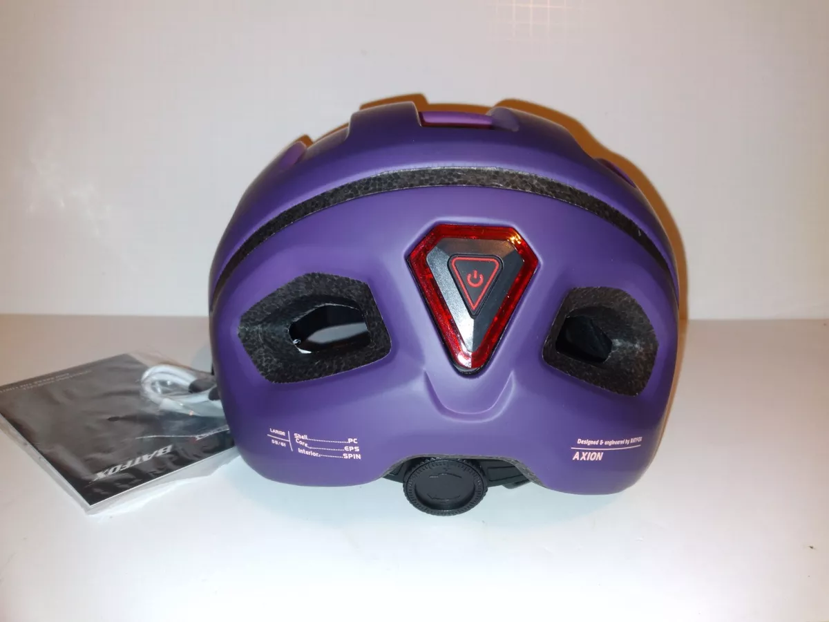 BATFOX Bike Helmet Adult Lrg Bicycle Cycling Helmets Rechargeable Safety Light