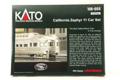 KATO N-Scale 106-055 California Zephyr 11 Car Set With Display