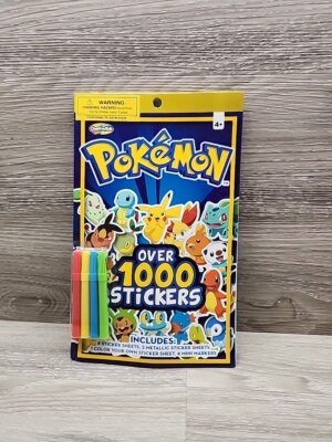 Pokémon Creative Kids Over 1000 Sticker Book (Complete. Curved From Storage)