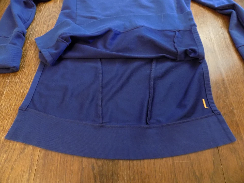 Lucy EUC синий лодка шеи стороны разрезы длинный толстовка w швы XS темно-синий так мягкий чистый - Изображение 4 из 4