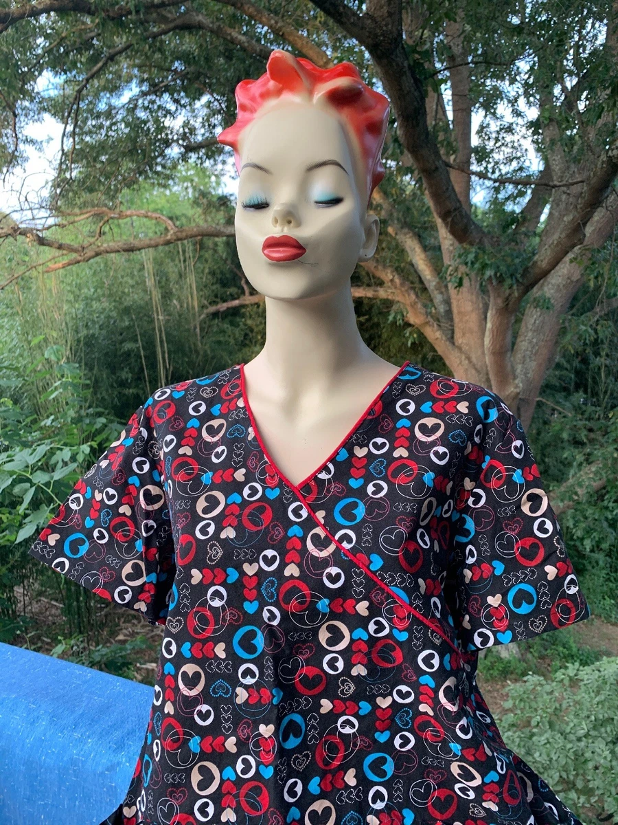 Heart scrub top sale
