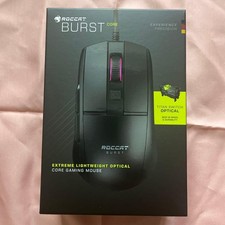 Roccat Burst Core Wired Gaming Mouse Black Optical Sensor Unused Tested