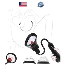Electric Pussy Pump Nipple Suck Toy, 6 Suction Modes 9 Tongue-Licking Modes...