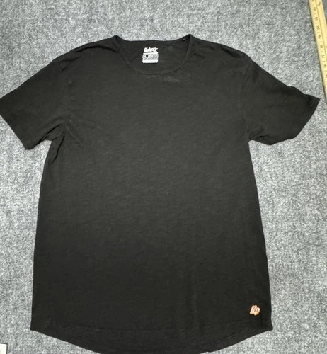 UnderDog Hemp Bamboo Organic Cotton Curved Hem T-Shirt Black Mens L UC-267 - product listing photo