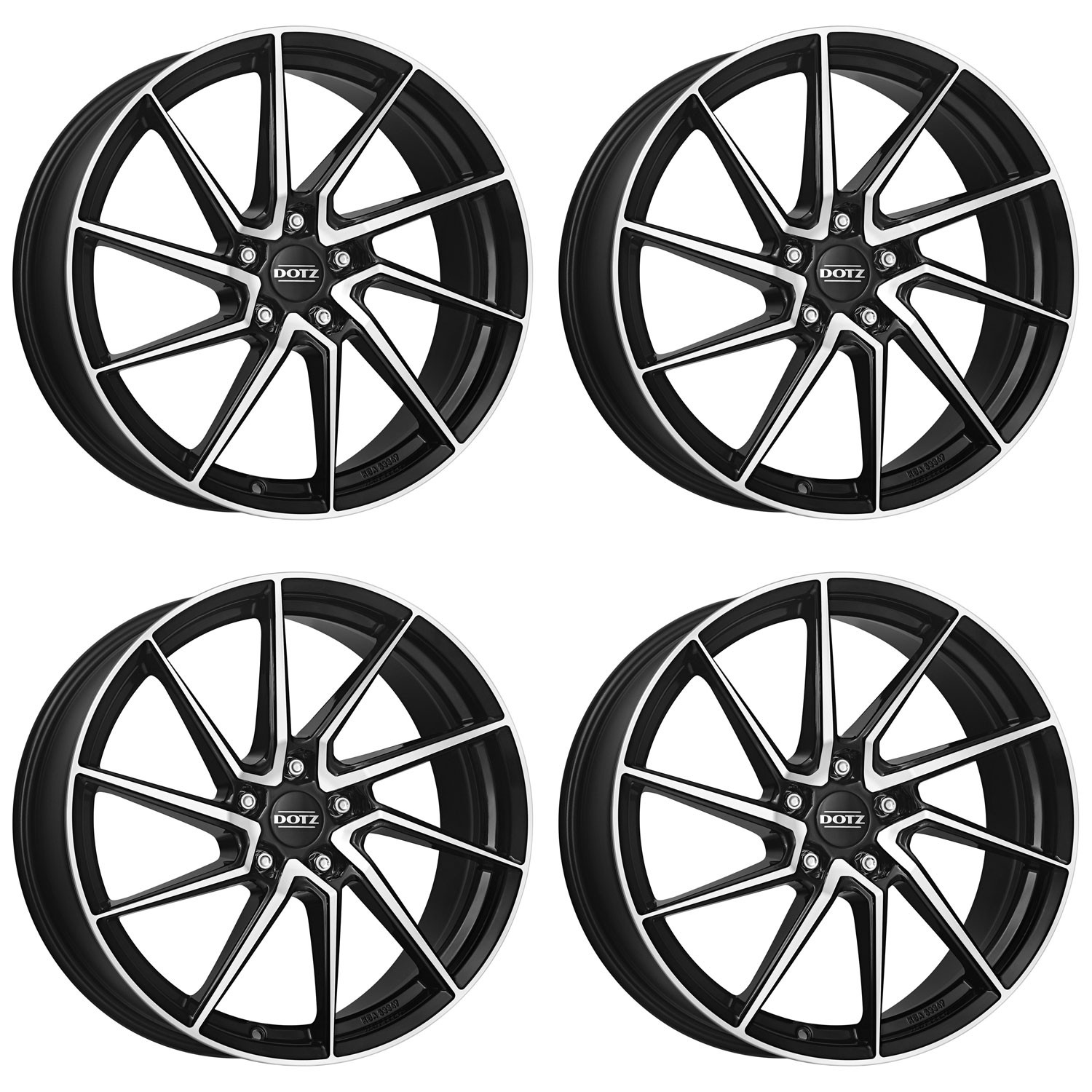 4 Dotz Spa dark wheels 7.5Jx17 5x100 for Alfa Romeo 147 156 GT