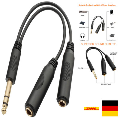 Splitterkabel Y-Kabel 6,3mm 20cm für Audio Mikrofonverbindungen Zubehör