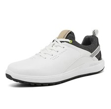 Men’s Spikeless Golf Shoes White Size 9 Water Resistant Fast Delivery