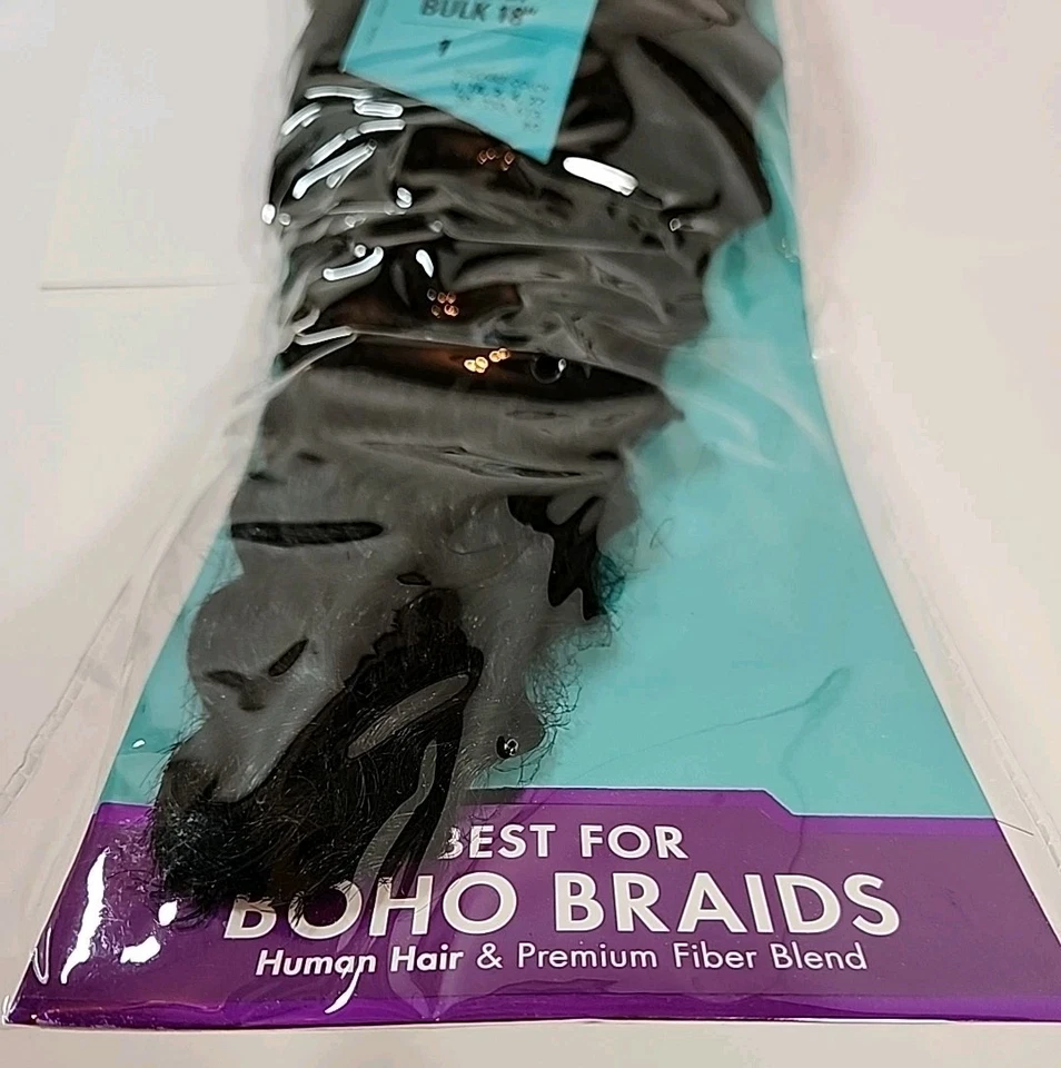 NEW Sensationnel Premium Too Human Hair Blend 2X Braiding DEEP BULK 18" Extensio - Image 4 of 4
