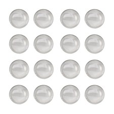 Tutuxio 40pcs 40mm Glass Dome Cabochons Clear Round Tiles, Transparent
