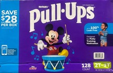 Huggies Pull Ups Training Pants for Boys Size 2T/3T 16-34 lbs 128 Count - NEW